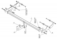Фаркоп RN 09 для RENAULT Fluence  11.2009-, Автос, нагрузка 1250/75 кг. С подрезкой бампера от магазина ФаркопРос